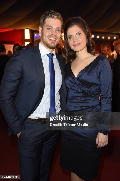 Julien Fuchsberger and Jennifer Fuchsberger attend the 7th Diabetes Charity Gala at TIPI am Kanzleramt on October 26, 2017 in Berlin, Germany.