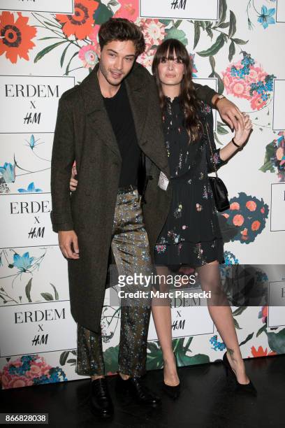 Francisco Lachowski and Jessieann Lachowski attend the 'ERDEM X H&M' Paris Collection Launch at Hotel du Duc on October 26, 2017 in Paris, France.