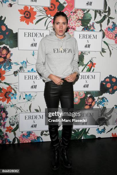 Tamy Glauser attends the 'ERDEM X H&M' Paris Collection Launch at Hotel du Duc on October 26, 2017 in Paris, France.