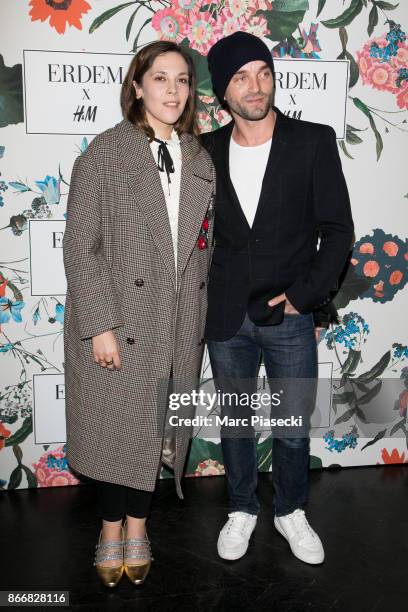 Alysson Paradis and Guillaume Gouix attend the 'ERDEM X H&M' Paris Collection Launch at Hotel du Duc on October 26, 2017 in Paris, France.