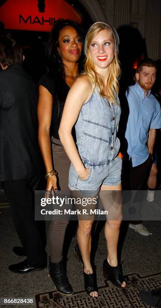 Heather Morris attends a night out with the cast of 'Glee' at Mahiki Club in London.