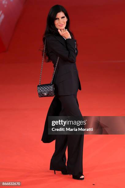 Pamela Prati walks a red carpet for 'Hostiles' during the 12th Rome Film Fest at Auditorium Parco Della Musica on October 26, 2017 in Rome, Italy.