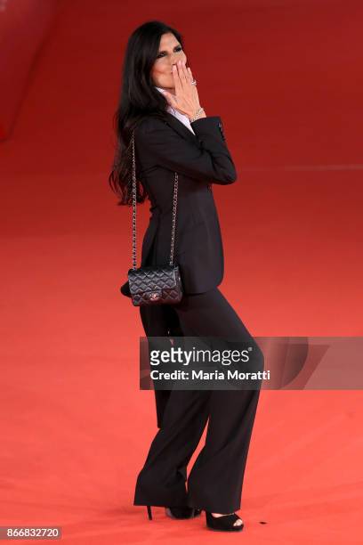 Pamela Prati walks a red carpet for 'Hostiles' during the 12th Rome Film Fest at Auditorium Parco Della Musica on October 26, 2017 in Rome, Italy.