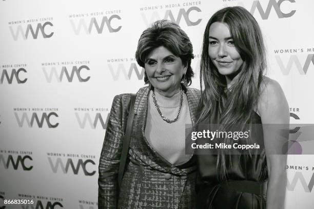 Attorney Gloria Allred, and Mimi Haleyi attend the Women's Media Center 2017 Women's Media Awards at Capitale on October 26, 2017 in New York City.