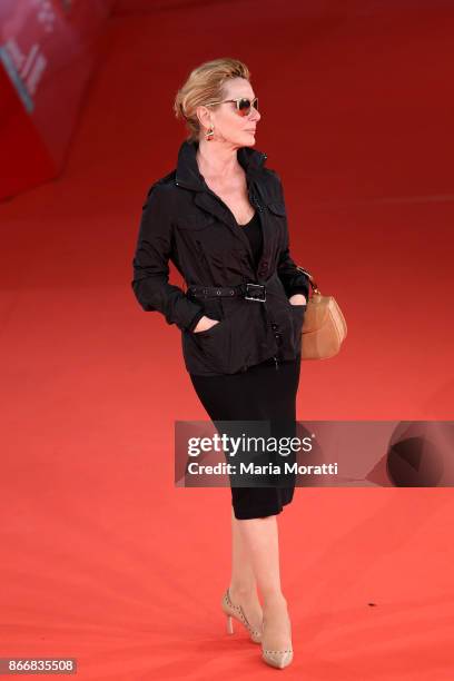 Monica Guerritore walks a red carpet for 'Hostiles' during the 12th Rome Film Fest at Auditorium Parco Della Musica on October 26, 2017 in Rome,...