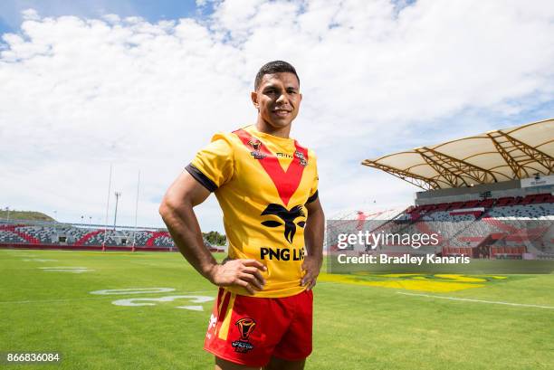 Team Captain David Mead poses for a photo after a PNG Rugby League World Cup captain's run at the Oil Search National Football Stadium on October 27,...