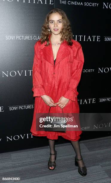 Actress Morgan Saylor attends the screening of Sony Pictures Classics' "Novitiate" hosted by Miu Miu and The Cinema Society at The Landmark at 57...