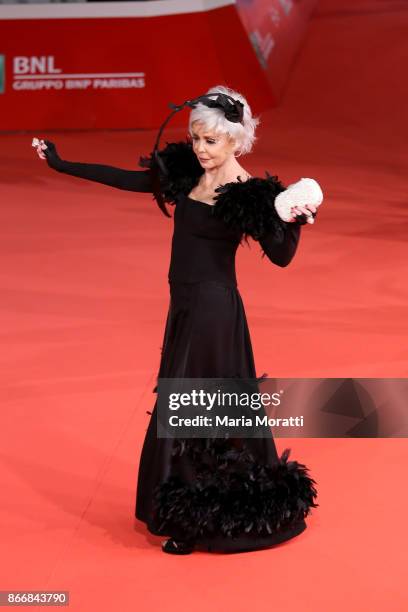 Marina Ripa di Meana walks a red carpet for 'Hostiles' during the 12th Rome Film Fest at Auditorium Parco Della Musica on October 26, 2017 in Rome,...
