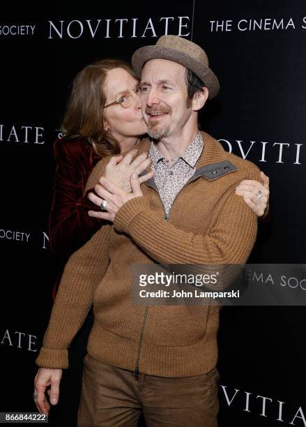 Melissa Leo and Denis O'Hare attend Miu Miu & The Cinema Society host a screening of Sony Pictures Classics' "Novitiate" at The Landmark at 57 West...