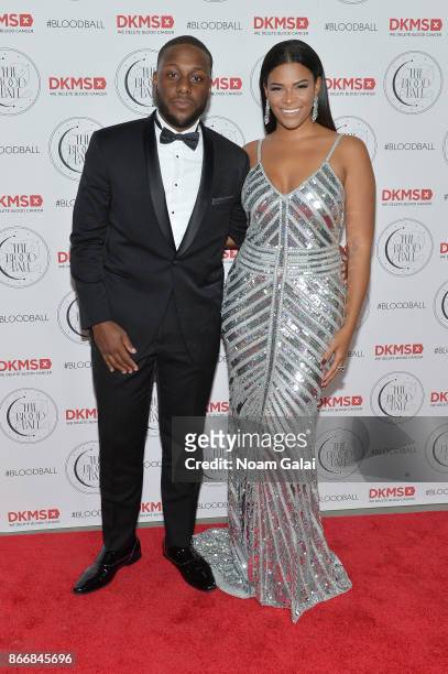 Kamie Crawford and guest attends the 2017 DKMS Blood Ball at Spring Place on October 26, 2017 in New York City.