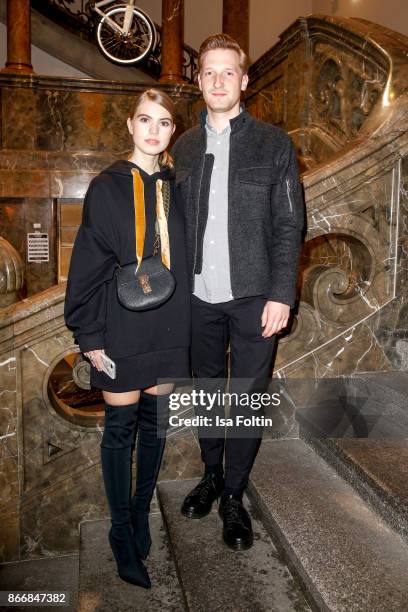 Blogger Swantje Soemmer and Artem Degenhardt during the 'Marc Cain Mysteriously' fragrance line presentation at Lovelace Hotel on October 26, 2017 in...