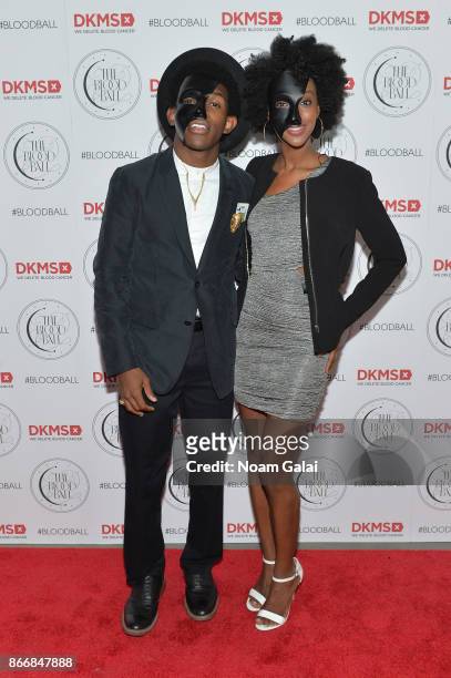 Ator Camrus Johnson and guest attend the 2017 DKMS Blood Ball at Spring Place on October 26, 2017 in New York City.