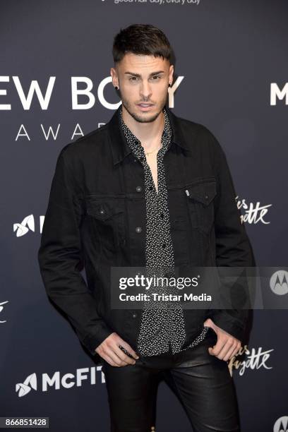 French model and singer Baptiste Giabiconi attends the New Body Award By McFit Models on October 26, 2017 in Berlin, Germany.