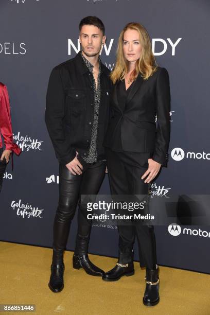French model and singer Baptiste Giabiconi and Tatjana Patitz attend the New Body Award By McFit Models on October 26, 2017 in Berlin, Germany.