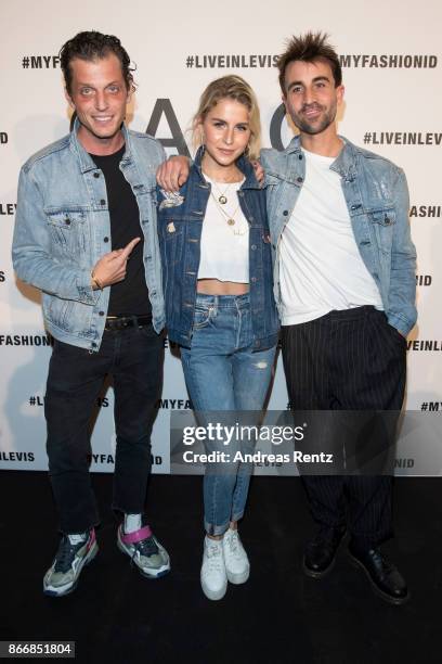 S Dandy Diary and Caro Daur attend the 'Caro Daur x Levi's' event at Peek & Cloppenburg Weltstadthaus on October 26, 2017 in Duesseldorf, Germany.