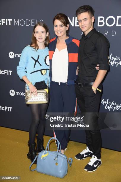 Anja Kling, her daughter Alea Kling and her son Tano Kling attend the New Body Award By McFit Models on October 26, 2017 in Berlin, Germany.