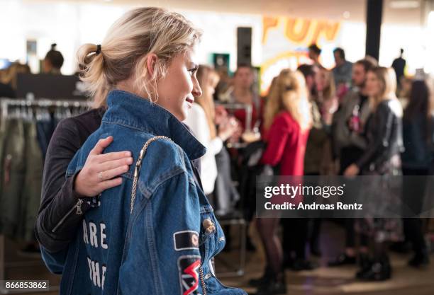 Caro Daur attends the 'Caro Daur x Levi's' event at Peek & Cloppenburg Weltstadthaus on October 26, 2017 in Duesseldorf, Germany.