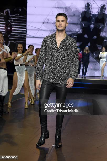 French model and singer Baptiste Giabiconi attends the New Body Award By McFit Models on October 26, 2017 in Berlin, Germany.