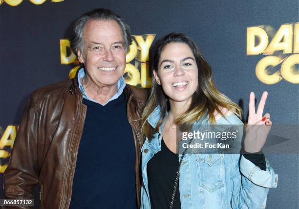 Comedian Michel Leeb and daughter singer Fanny Leeb attend the 'Daddy Cool' Paris Premiere at UGC Cine Cite Bercy on October 26, 2017 in Paris,...
