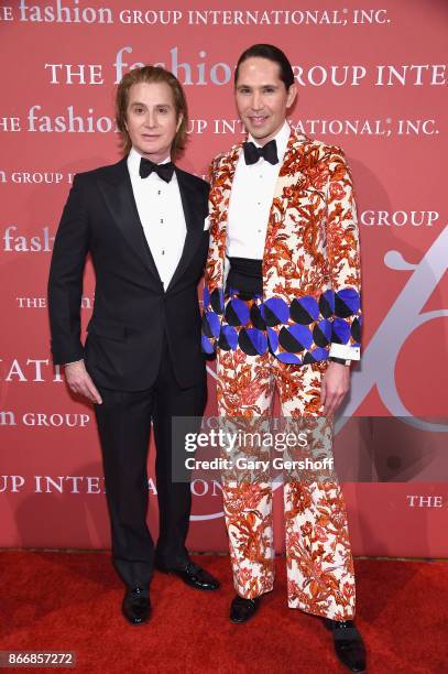 Eric Javits and Di Mondo attend the 2017 FGI Night Of Stars Modern Voices gala at Cipriani Wall Street on October 26, 2017 in New York City.