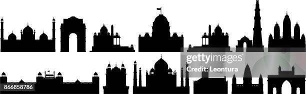 indian monumente - jama masjid delhi stock-grafiken, -clipart, -cartoons und -symbole