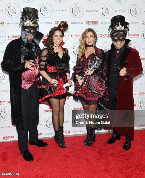 Jack Gabriel, Berna Gabriel, Stephanie Raheb and Emmanuel Raheb attend the 2017 DKMS Blood Ball at Spring Place on October 26, 2017 in New York City.