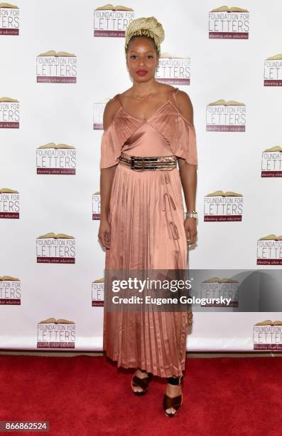 Natasha Hastings attends the Foundation Of Letters Gala on October 26, 2017 in New York City.