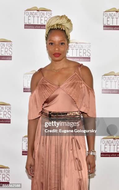 Natasha Hastings attends the Foundation Of Letters Gala on October 26, 2017 in New York City.