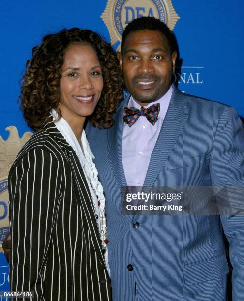 Sondra Spriggs and husband actor Mykelti Williamson attend DEA Educational Foundation Event at The Beverly Hilton Hotel on October 26, 2017 in...