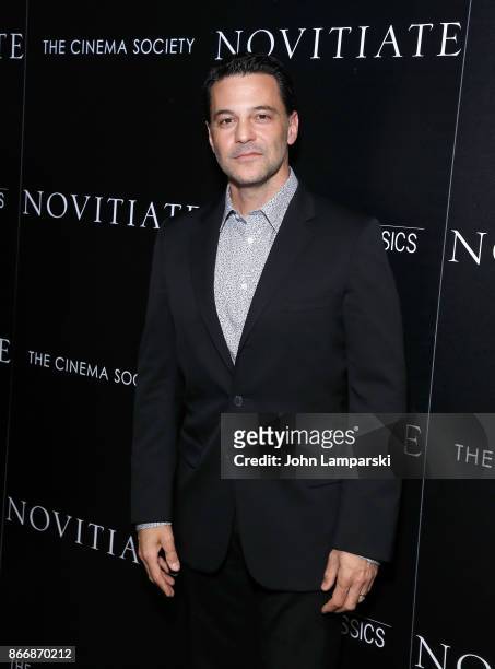 David Alan Basche attends Miu Miu & The Cinema Society host a screening of Sony Pictures Classics' "Novitiate" at The Landmark at 57 West on October...