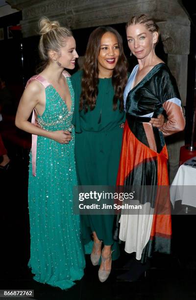 Actress Dianna Agron, director Maggie Betts and actress Julianne Nicholson attend the screening after party for Sony Pictures Classics' "Novitiate"...