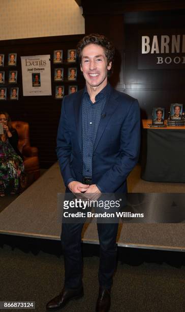 Televangelist Joel Osteen attends at the book signing for his book "Blessed in the Darkness" at Barnes & Noble at The Grove on October 26, 2017 in...