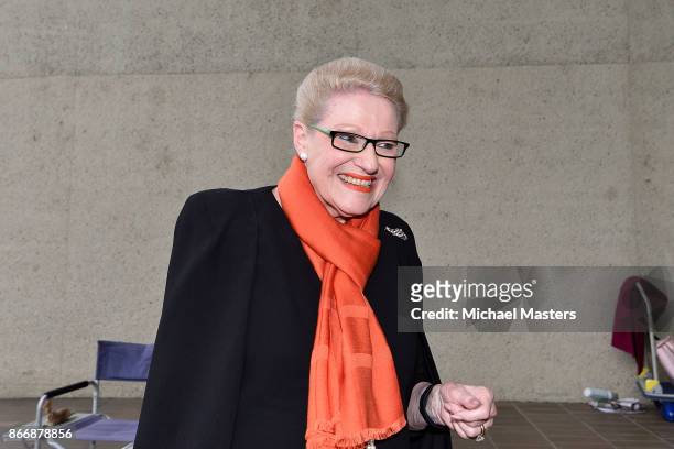 Former Speaker of the Australian House of Representatives Bronwyn Bishop is seen outside the High Court of Australia on October 27, 2017 in Canberra,...