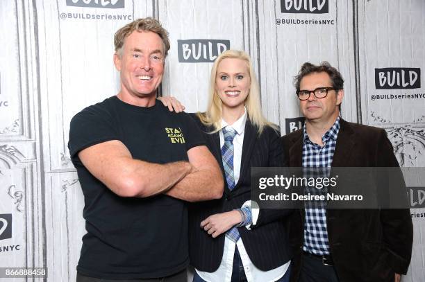Actor John C. McGinley, Janet Varney and Dana Gould visit Build to discuss 'Stan Against Evil' at Build Studio on October 26, 2017 in New York City.