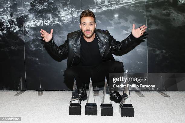 Geoffrey Royce Rojas aka Prince Royce attends the 2017 Latin American Music Awards Press Room at Dolby Theatre on October 26, 2017 in Hollywood,...