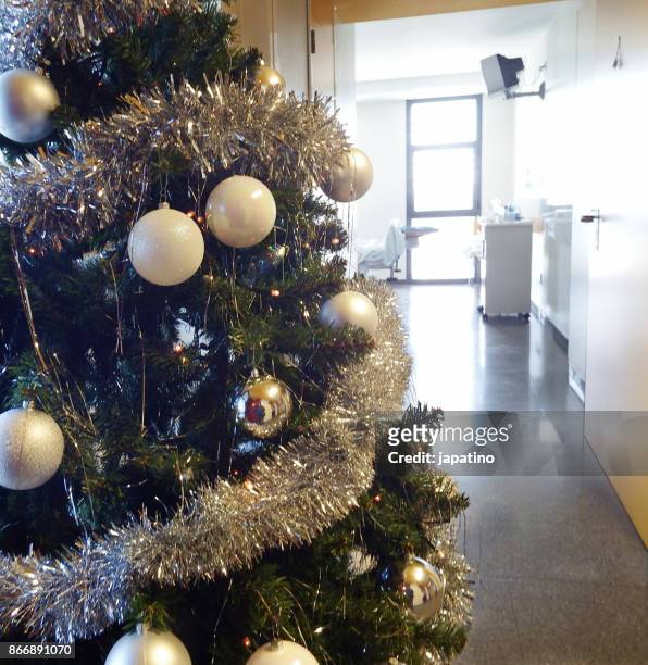 christmas at the hospital - streptomyces antibioticus imagens e fotografias de stock