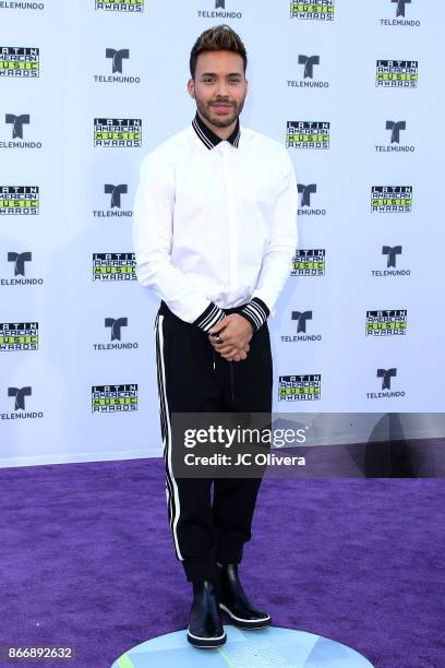 Recording artist Prince Royce attends The 2017 Latin American Music Awards at Dolby Theatre on October 26, 2017 in Hollywood, California.