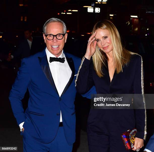 Tommy Hilfiger and Dee Ocleppo Hilfiger arrive to the 2017 FGI Night Of Stars Modern Voices gala at Cipriani Wall Street on October 26, 2017 in New...