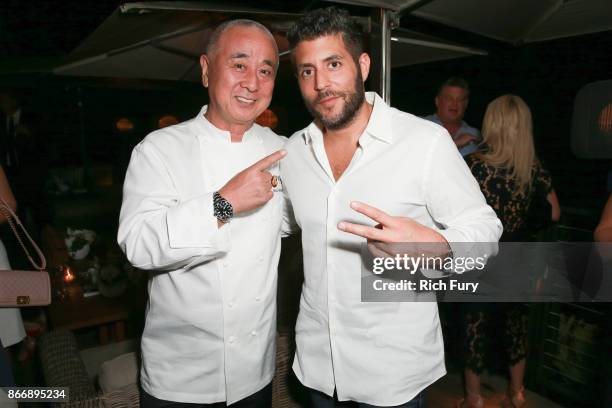 Chef Nobu Matsuhisa and Surface Magazine CEO Marc Lotenberg attend Surface Magazine Presents The 2017 Travel Issue: Celebratory Dinner with Nobu...