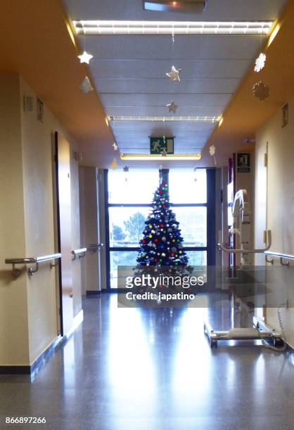 christmas at the hospital - streptomyces antibioticus imagens e fotografias de stock