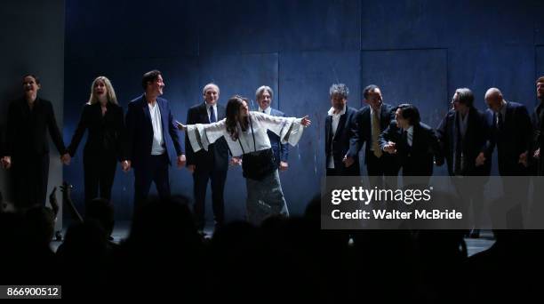 Clive Owen, Donald Holder, Julie Taymor, Elliot Goldenthal, David Henry Hwang, Ma Cong, Jin Ha, Constance Hoffman and Paul Steinberg during the...