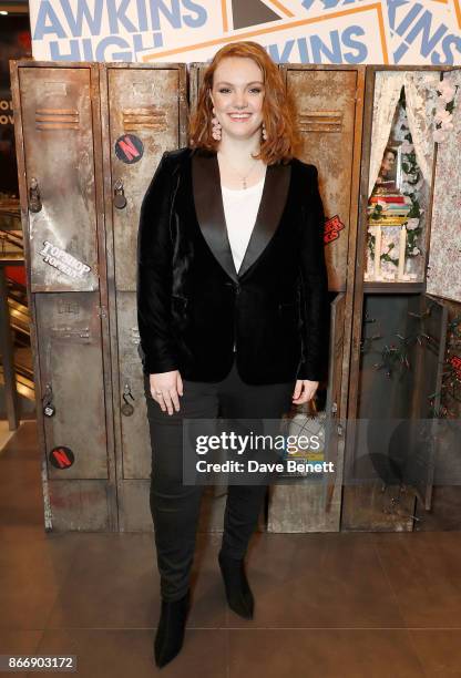 Shannon Purser a.k.a Barb hosts the Stranger Binge event at TopShop Topman, to mark the launch of Stranger Things 2 on Netflix on October 27, 2017 in...