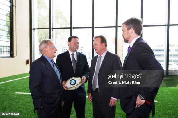 Sydney Cricket Ground Chairman Tony Shepherd, NSW Minister for Sport Stuart Ayres, Australian Rugby CEO Bill Pulver and UTS Vice-Chancellor Professor...