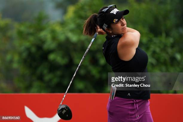 Gerina Piller of the United States in action during day two of the Sime Darby LPGA Malaysia at TPC Kuala Lumpur East Course on October 27, 2017 in...