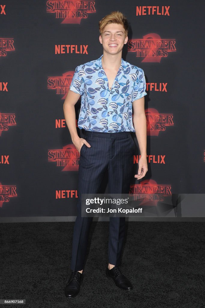 Strange Things Ricky Actor Ricky Garcia arrives at the premiere of Netflix's
