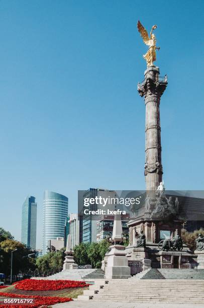 independence monument, monumento a la independencia, mexico city, mexico - 1910 stock-fotos und bilder