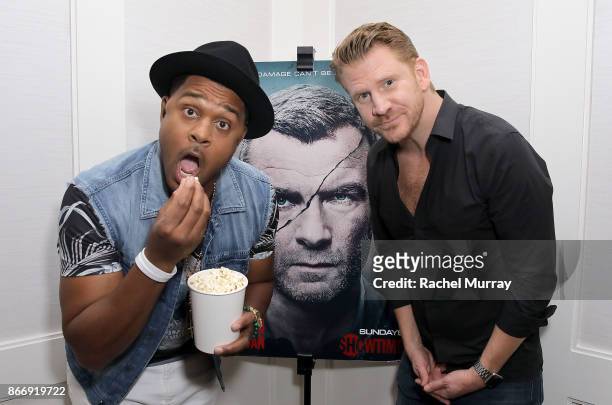 Actors Pooch Hall and Dash Mihok attend Vulture + Showtime's celebration for the season finale of "Ray Donovan" held at The London West Hollywood on...