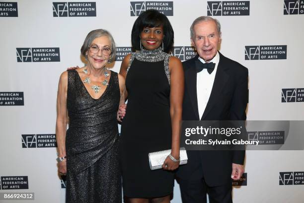 Alice Walton, Pauline Willis and Charles Diker attend the American Federation of Arts 2017 Gala and Cultural Leadership Awards at The Metropolitan...