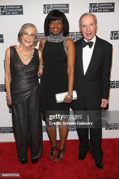 Alice Walton, Pauline Willis and Charles Diker attend the American Federation of Arts 2017 Gala and Cultural Leadership Awards at The Metropolitan...