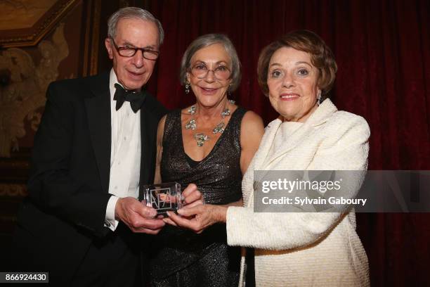 Charles Diker, Alice Walton and Valerie Diker attend the American Federation of Arts 2017 Gala and Cultural Leadership Awards at The Metropolitan...